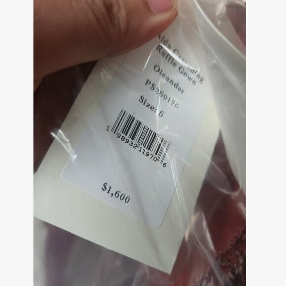 NWT Ulla Johnson Aida Cascading Ruffle Gown Maxi Dress Oleander Sz6 Party Cockta - Picture 6 of 7